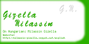 gizella milassin business card